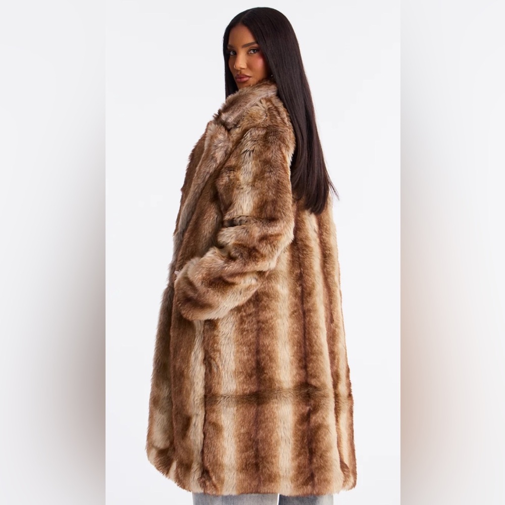 Fashion Nova Elegant Tan Teddy Jacket